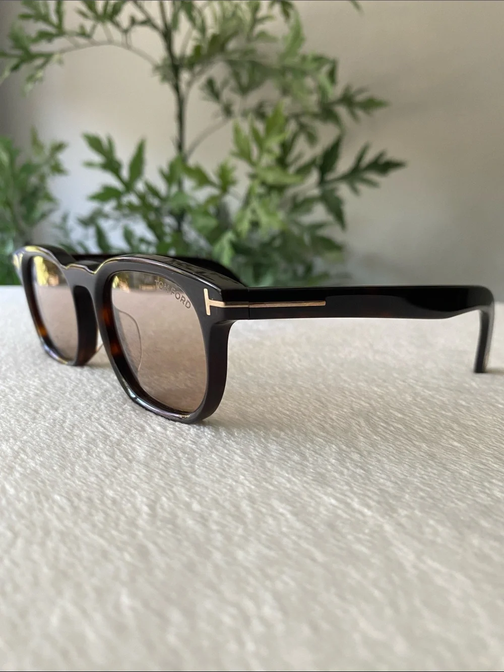 Tom Ford Square Sunglasses | TF1122D, Dark Havana/Light Brown